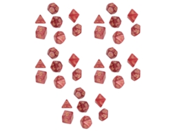 Set Business de Dados de Pérola com Números Dourados, Vermelho Escuro, para Jogos e Materiais Escolares, 5 Conjuntos