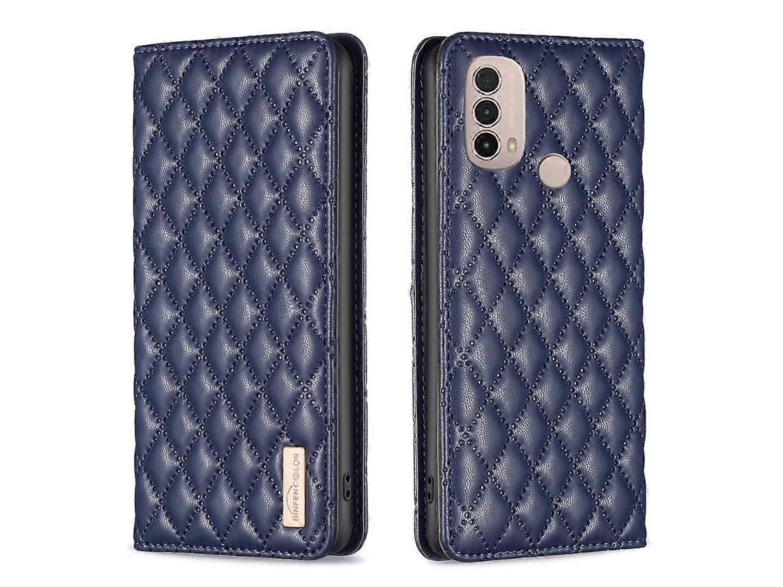 Capa De Celular Flip Magnética Em Couro Com Padrão De Diamante Para Motorola Moto E30/e40