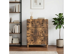 Vidaxl Gabinete De Gavetas Carvalho Fumado 66 X 34,5 X 90 Cm