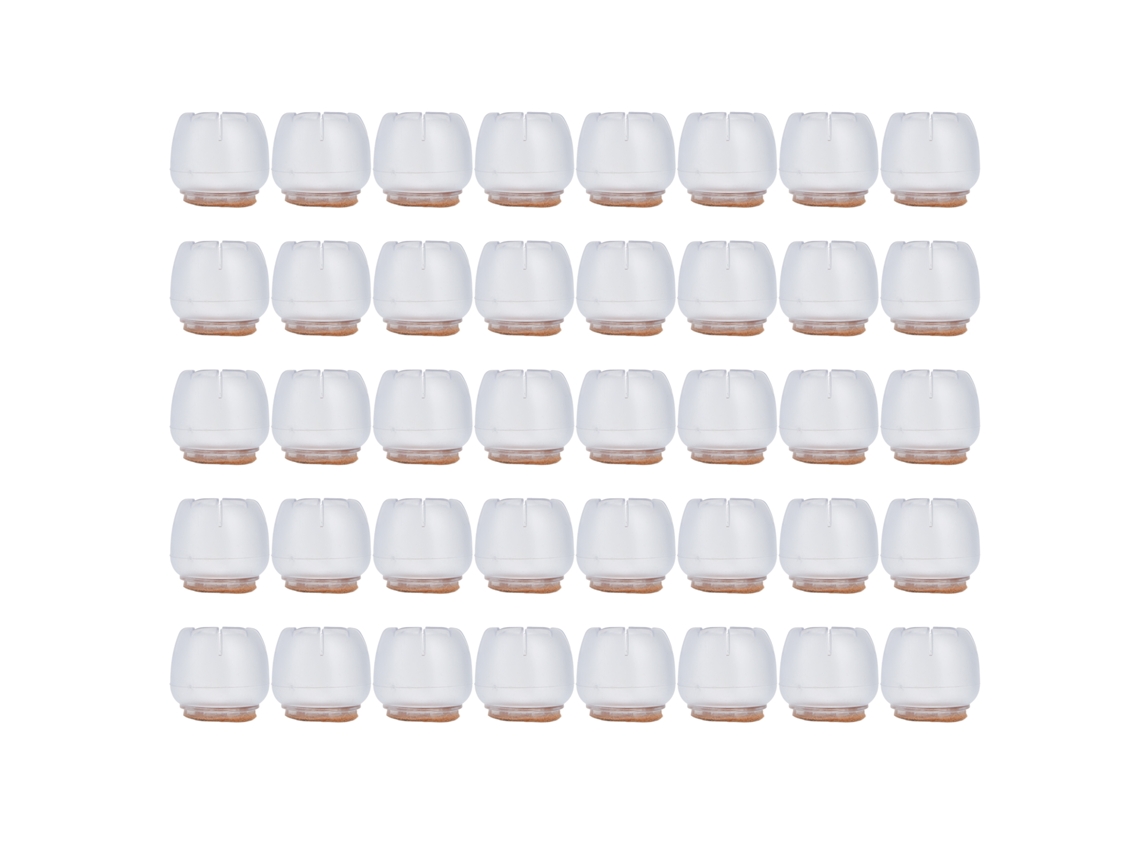 40pcs Protetor de Perna de Móvel em Silicone Transparente, Antiderrapante, para Cadeira e Mesa | S/MARCA