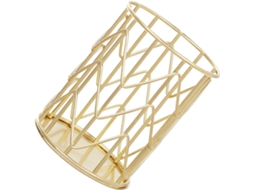 Porta Canetas de Mesa Shineofi, Porta Canetas em Ferro Arame Dourado, Organizador de Canetas de Mesa