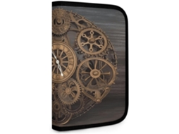 Bolsa dupla Steampunk Gears para ferramentas em formato de relógio, bolsa de armazenamento pequena, bolsa multiuso.