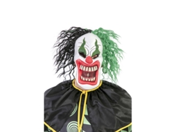 Máscara EUROCARNAVALES Palhaço Louco Com Cabelo