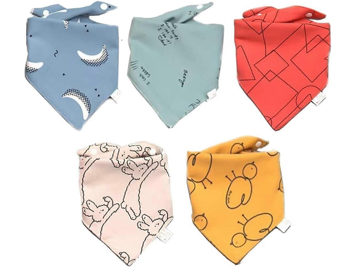 Babadores Bandana Para Bebês, Conjunto Com 5 Babadores Bandana Macios Para Meninas Recém-nascidas.