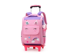 Mochila Estudantil de Grande Capacidade com Rodinhas Bolsa Escolar Infantil