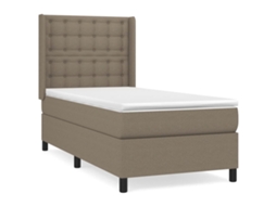Box Spring Bed, Box Spring Beds Vidaxl Cinzento-acastanhado Tecido (90 X 200 Cm)