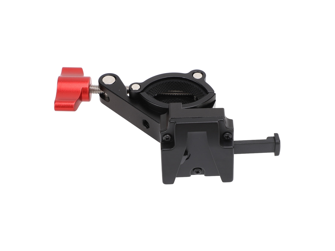 V Mount Battery Clamp Professional Stable Slip Resistance Safety V Lock Battery Adapter For Light Stand Tripod For 0.39‑1.61in Diameter Pole