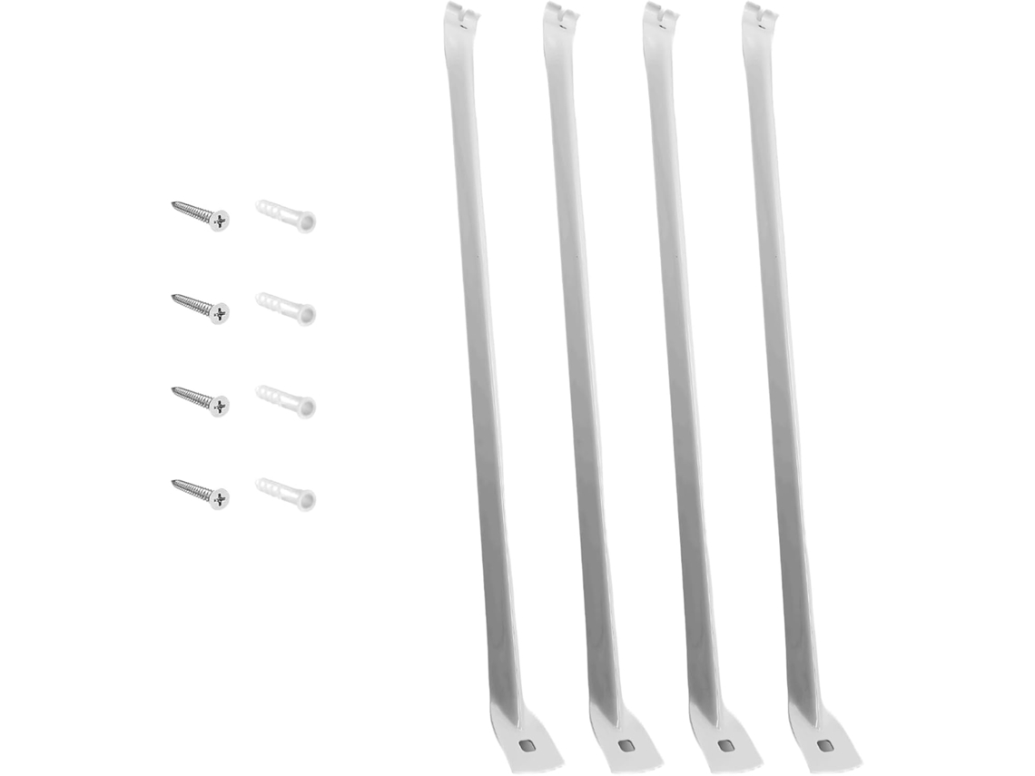 Kit De 4 Suportes De Prateleira Robustos Em Aço Inoxidável Para Armários, Ideais Para Sistemas De Prateleiras.s E Com