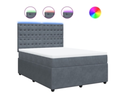 Box Spring Bed, Box Spring Beds Vidaxl Cinzeto Veludo (160 X 200 Cm)