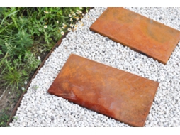 Lajetas de Jardim de Aço Corten 30 X 60 Cm Por Peça WOVAR