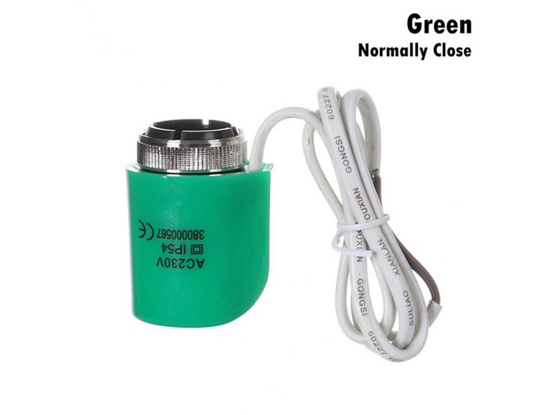 Actuador Eléctrico para Válvula de Calefacción por Suelo 230v 110n Cerrado Verde S/MARCA