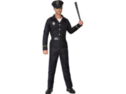 Fato de Homem DISFRAZZES Polícia Preto (Tam: S)
