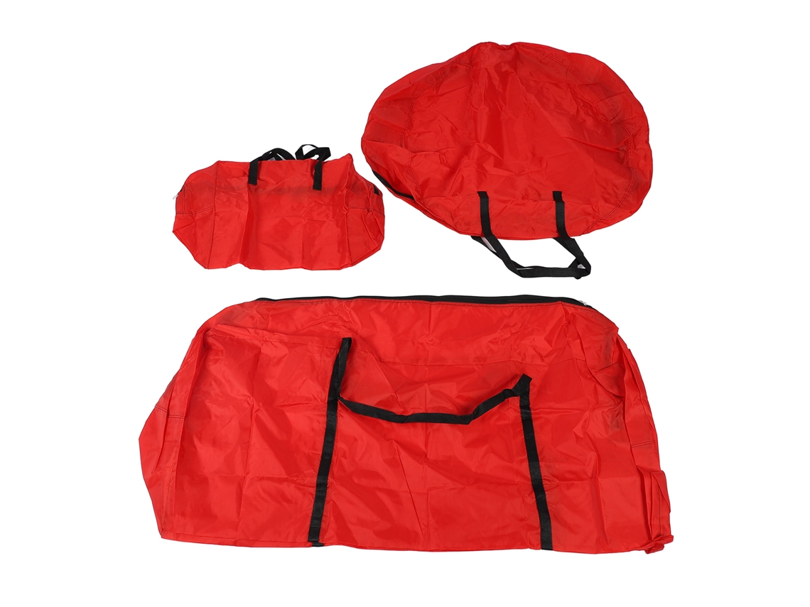 Conjunto de Sacos de Armazenamento para Árvore de Natal Artificial Grande Capacidade Impermeável Oxford Vermelho com S/MARCA