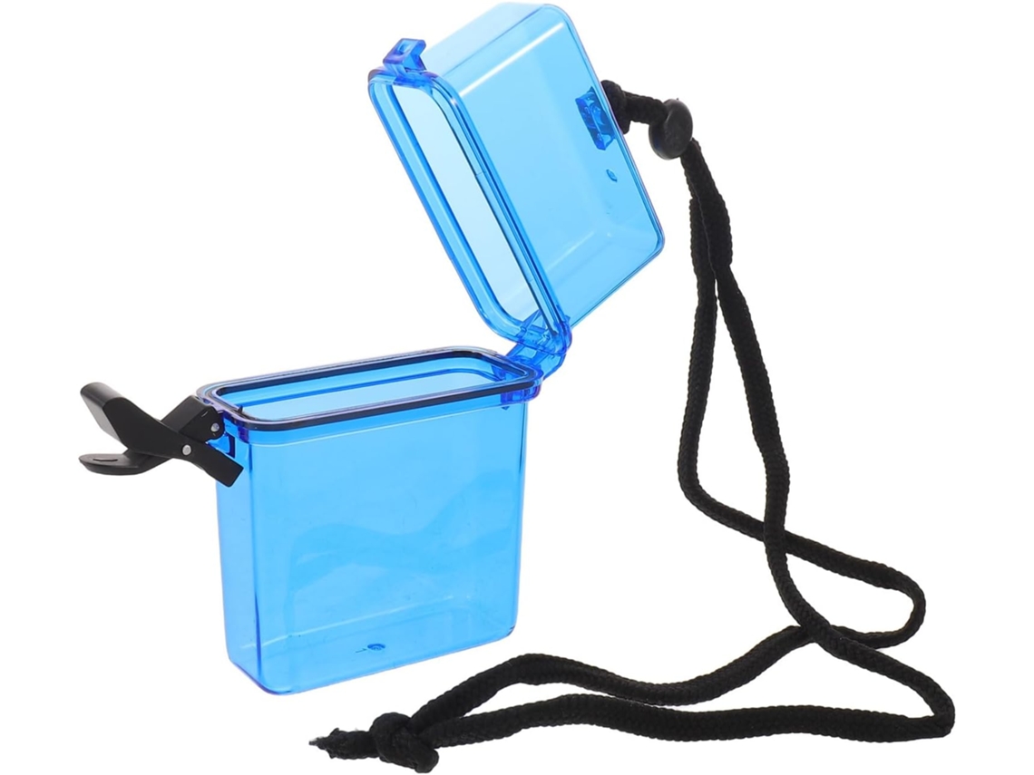 Caixa Plástica Transparente Resistente À Água Com Gancho E Corda Para Guardar Chaves E Telemóveis Durante