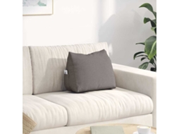 Vidaxl Travesseiro Para Costas Cinzento-acastanhado 45 X 20 X 35 Cm