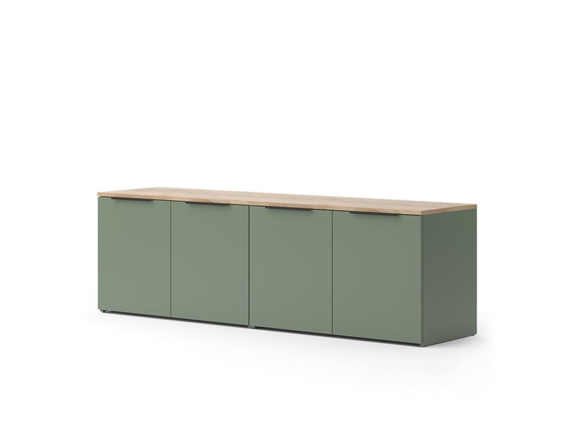 Meuble Paroi Wido, 2 Partes, Verde, Sonoma, Vicco
