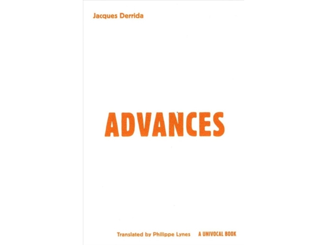 Livro Advances de Jacques Derrida (Inglês)