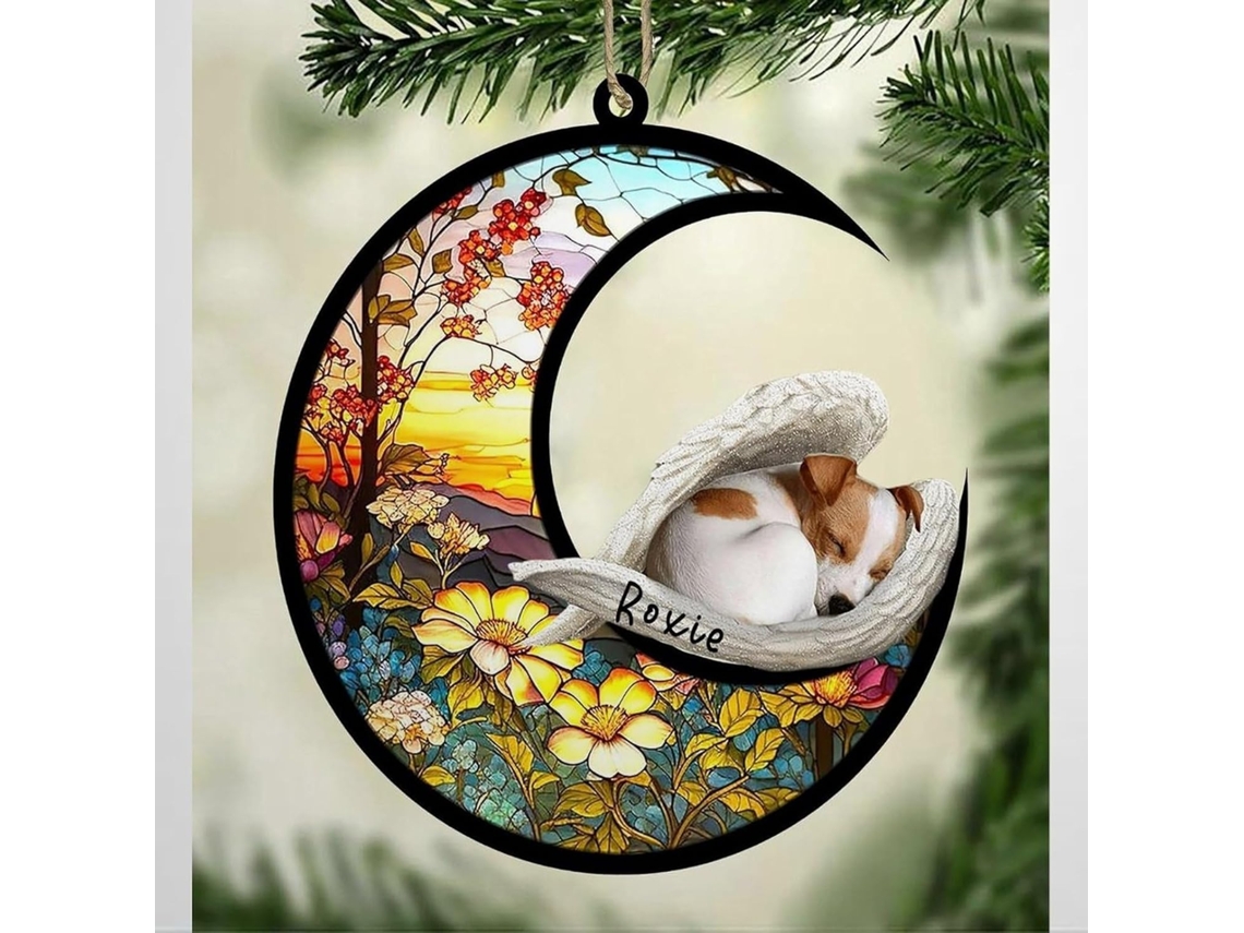 Atrape-soleil Comemorativo Personalizado Jack Russell Rier, Decoração Com Nome,