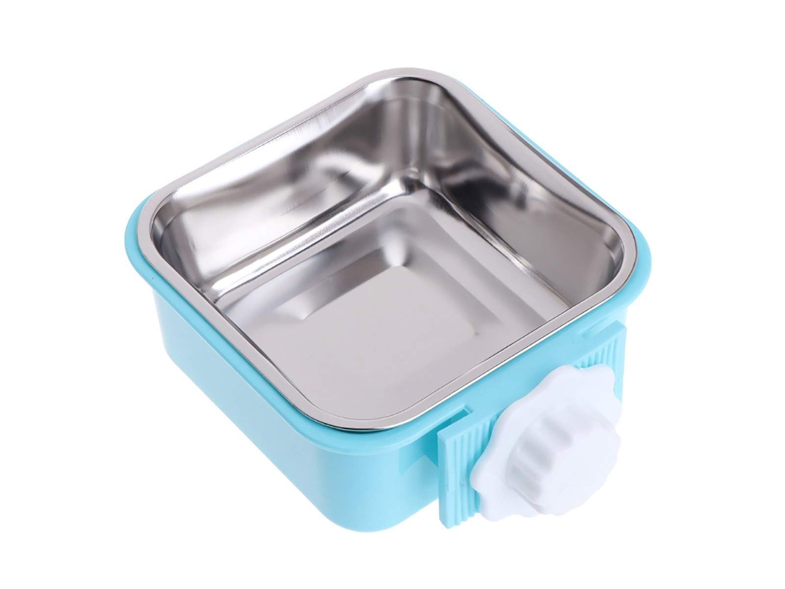 Recipiente Removível de Aço Inoxidável para Pendurar, Ideal para Comer e Beber Água em Gaiolas de Animais de Estimação, para Cães, Filhotes AQUAFORGE