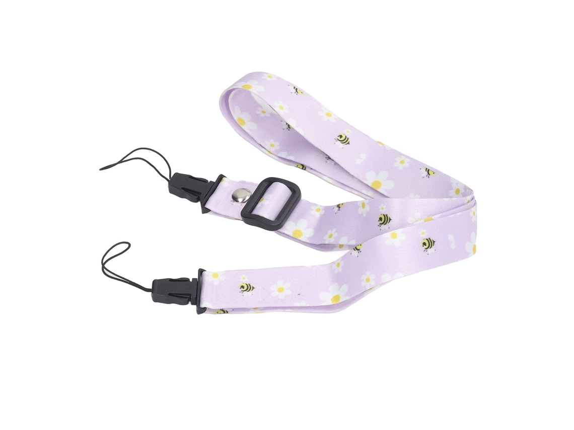 1.2m Camera Strap Belt Printed Pattern Multifunctional Shoulder Neck Strap For Polaroid Mini 12 11 8 9 Camera Purple Daisy LAXISCREED