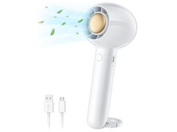 Mini Ventilador Portátil Com Recarregável Usb, Ventilador De Cooling de Vento Forte Ajustável de 2 Velocidades Yizhood (branco)
