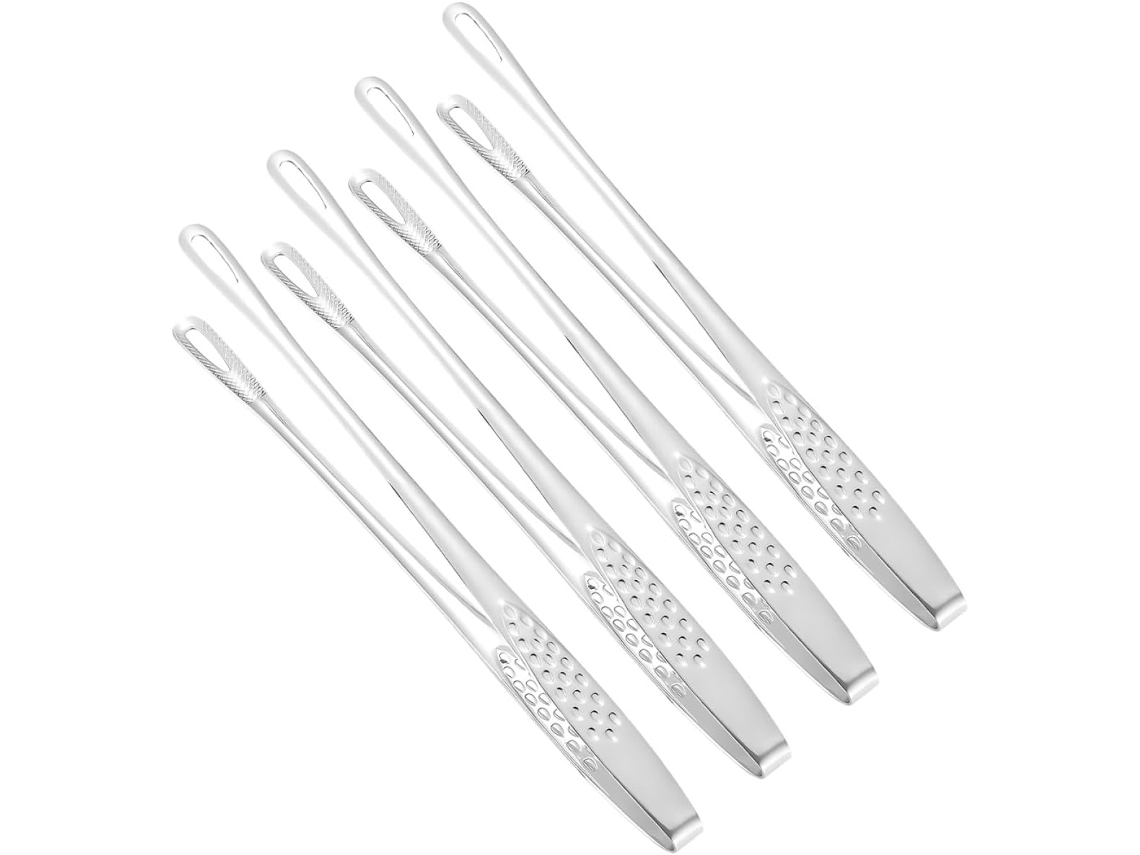 Pinças Para Churrasco Em Aço Inoxidável 304, Conjunto De 4 Peças, Resistentes E Portáteis, Ideais Para Festas E