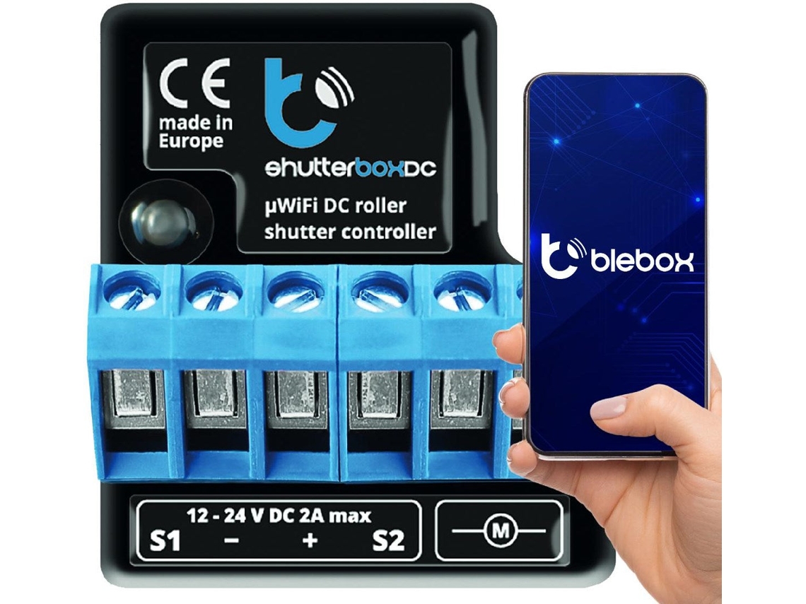 Módulo de E/S Wifi Shutterboxdc V2 2x Entradas Binárias 2x Saídas de Relé 230v Blebox