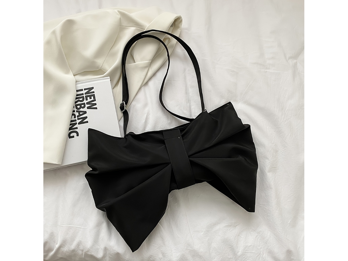 Bolsa de Ombro AQUAFORGE, Laço, Pequena, Elegante, Casual, Ajustável