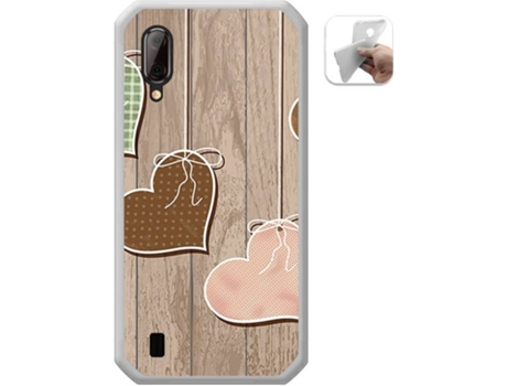 Capa Blackview BV6100 TUMUNDOSMARTPHONE Corações Madeira Multicor