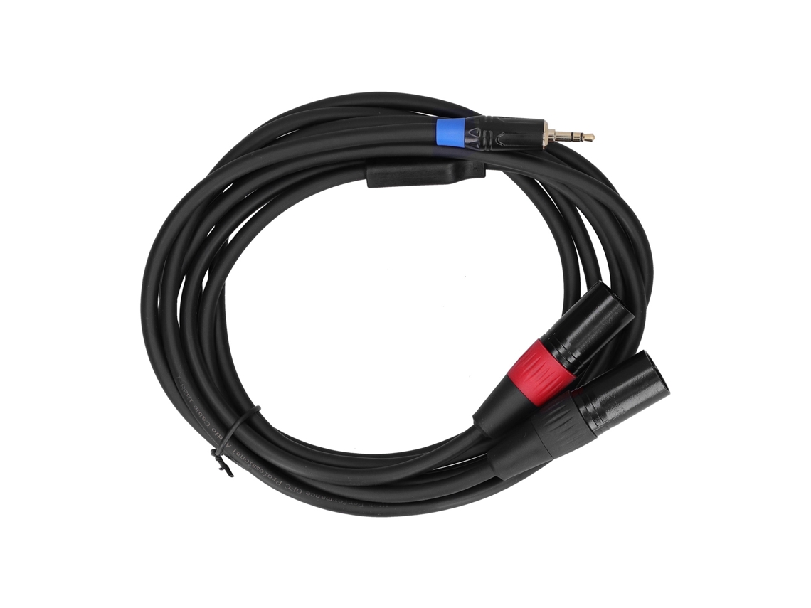 Cabo Adaptador Conversor 3.5mm Estéreo Macho para 2 Xlr Macho 3m | S/MARCA