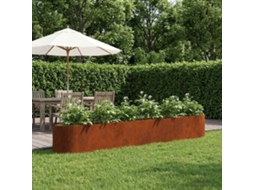 Vidaxl Cama De Jardim Elevada Aço Corten 300 X 40 X 40 Cm Aço