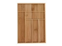 Caixa de talheres bambu 6 compartimentos B2X