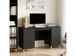 Vidaxl Mesa Preto 142,5 X 50 X 75 Cm Derivados De Madeira