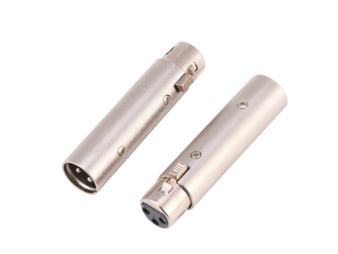 Adaptador De Áudio Xlr Extensão De Microfone Conector 3 Pino