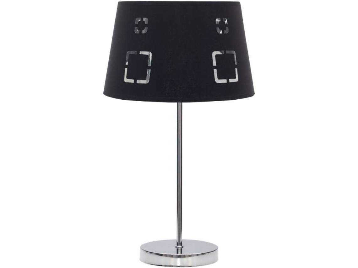 Candeeiro de Mesa FABRILAMP Celaya (Preto - Metal, Pano - 43x25 cm)