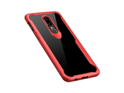 Capa de telefone série Tang para Oneplus 6, vermelha EOOCOO
