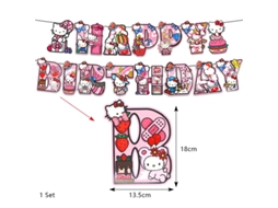 Suprimentos Para Festa De Aniversário Da Hello Kitty Balões, Utensílios De Mesa, Faixas E Decorações Para Eventos Infantis