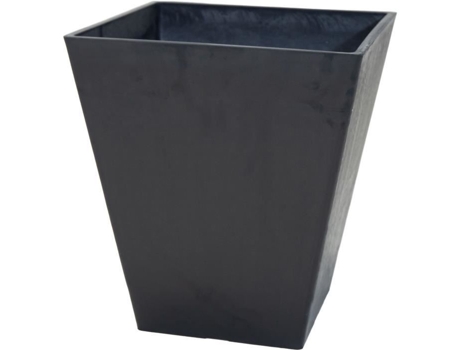 Vaso Ecostone Quadrado 41 X 45 Cm Preto Mega Collections