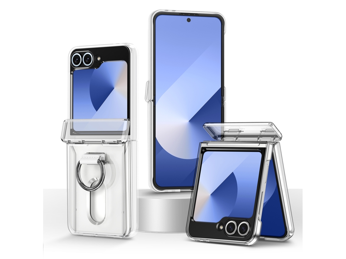 Capa Para Samsung Galaxy Z Flip 8. Rígida Tipo Flip Para Smartphone Em Policarbonato Com Suporte De Anel E Proteção Transparente Hexinyigjly