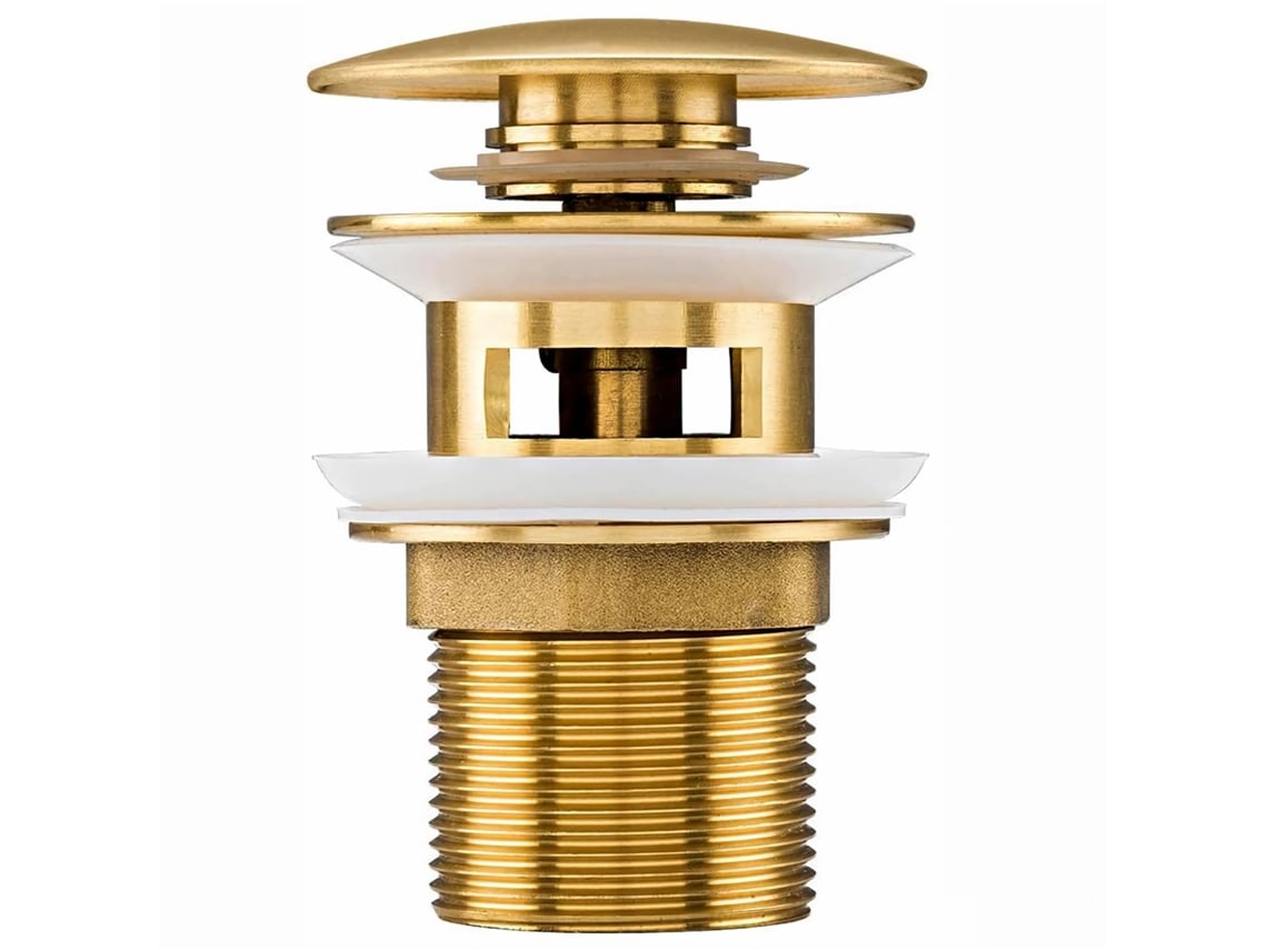 Válvula De Drenagem De Transbordamento Latão/aço Inoxidável Modern Bounce Gold Zeuxo