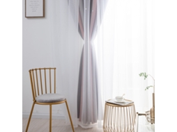 Cortinas Blackout Estrelas Para Quartos Infantil Cinza 53x95