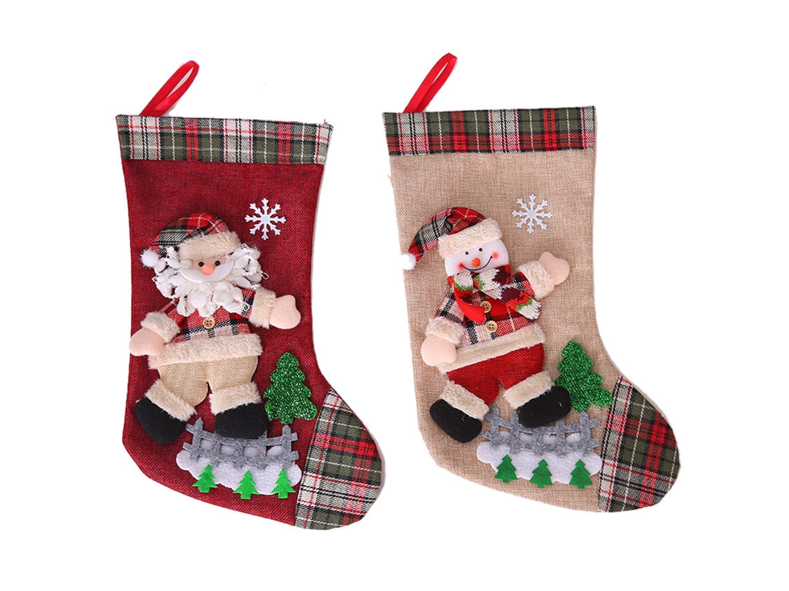 Enfeite de Natal Boneca Creativa Bolsa Presentes Calcinha