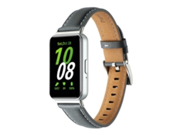 Pulseira De Couro Com Ponta Arredondada Para Samsung Galaxy Fit 3