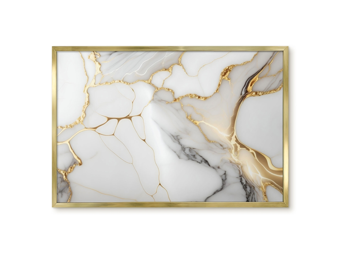 Quadro de vidro magnético com efeito mármore para hall de entrada (60x40 cm)