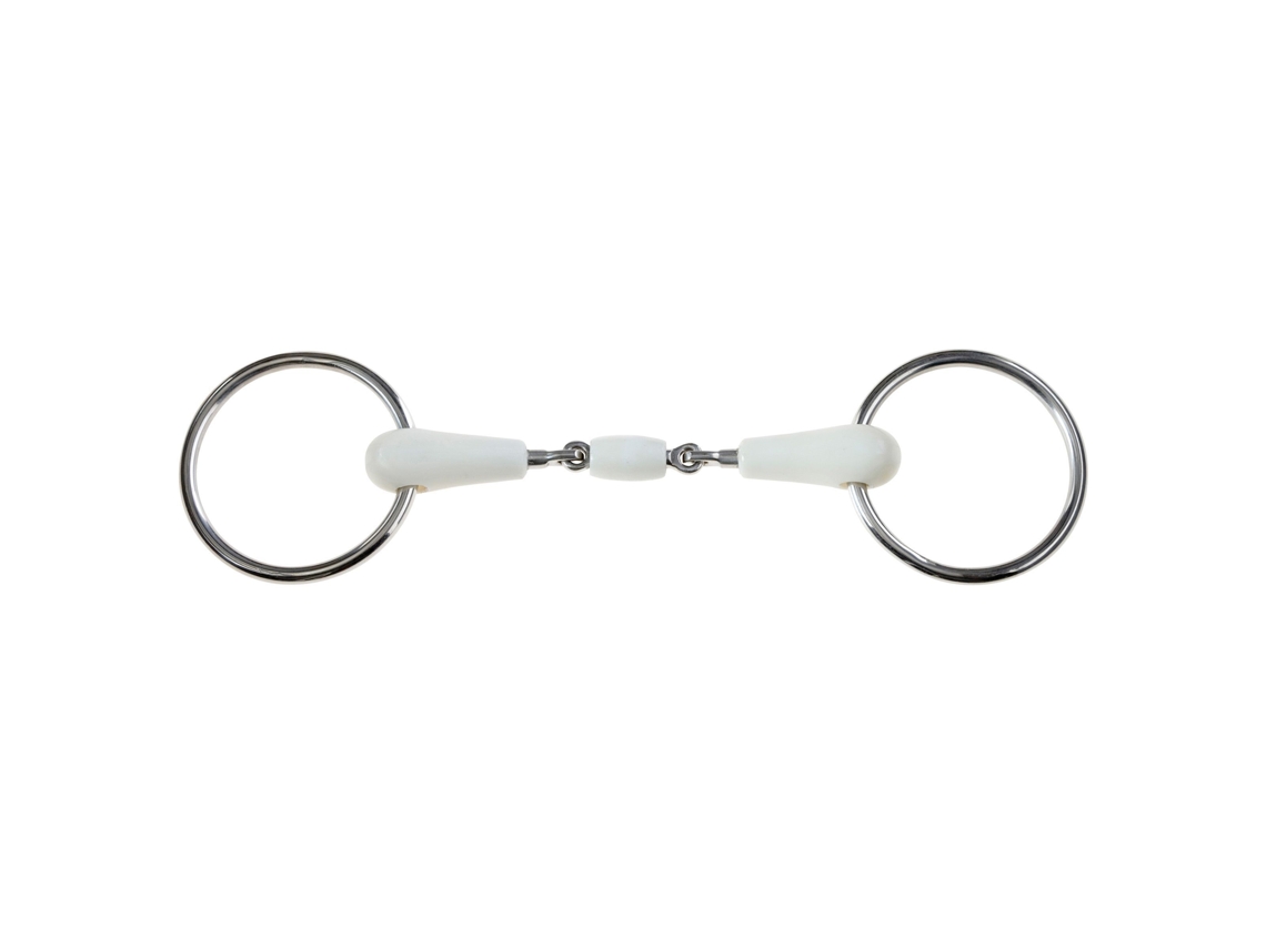 Mordedor Oval com Anel Livre Flexível e Haste de Crosta para Cavalos WEATHERBEETA Korsteel Flexi