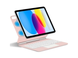 Capa De Couro Compatível Com Ipad 10.9 (2022) Com Teclado Bluetooth Magnético E Trackpad Multitoque De Precisão.