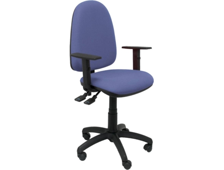 Silla de Oficina Tribaldos azul claro con brazos regulables