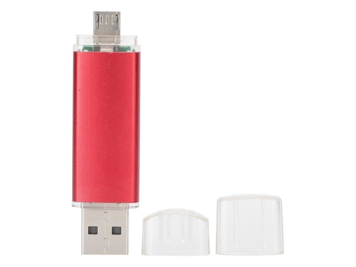 HURRISE Usb Otg Flash Drive 2 em 1 Otg Usb Flash Drive U Disk Memory Stick Caneta Armazenamento de Dados de Alta Capacidade Vermelho 64 Gb