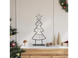 Vidaxl Árvore De Natal De Metal Preto 60 Cm Aço