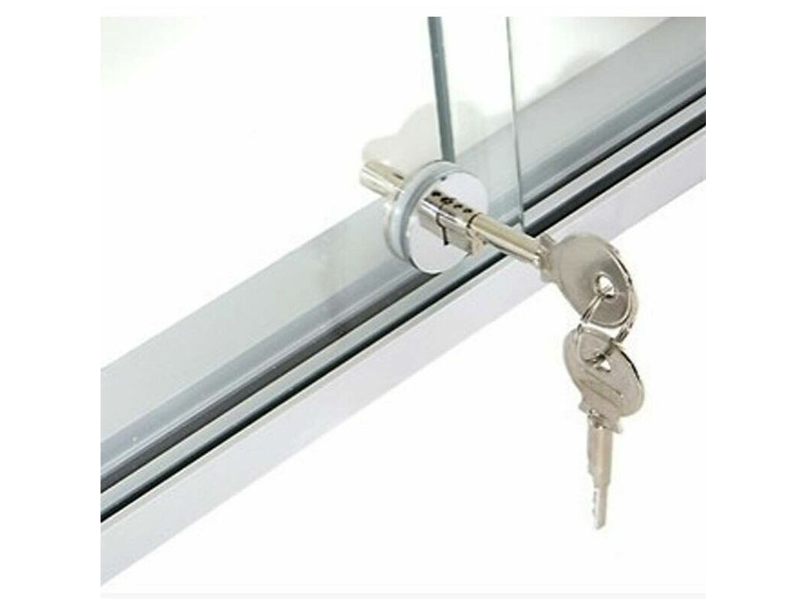Fechadura Para Porta De Vidro. Correr. Redonda Removível Vidro, Armário Joias.